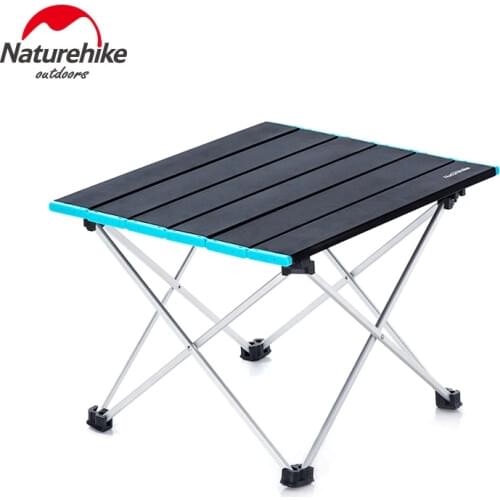 Naturehike Portable Folding Table with Aluminum Table Top and Carry Bag for Dining Picnic Beach Camping Cooking Fishing