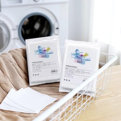 24pcs/pack Anti Dyed Cloth Washing Machine Proof Color Absorption Sheet for Household Clothes Cleaner Discs Laundry Products
