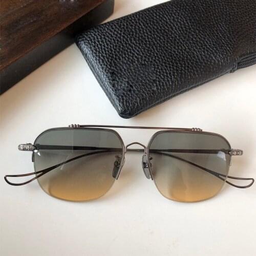 New Light Delicate Pure Titanium Material Comfortable Mens Sunglasses Sun Shading UV Protection Elegant Personality Punk Retro