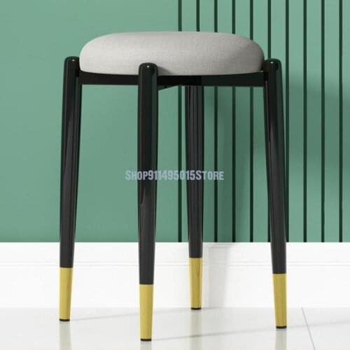 Light Luxury Home Dining Stool Living Room Round Stool Simple Net Red Lazy Dining Table Stool Economical Small Bench