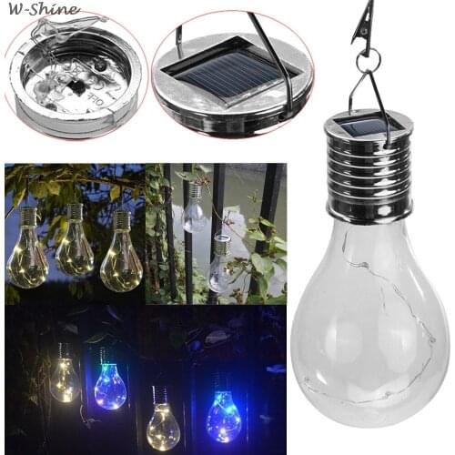 Solar Light Bulb Outdoor Camping Chandelier Garden Courtyard Corridor Path Solar Bulb Light Christmas Tree Decoration