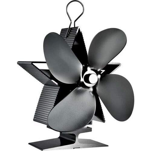 Fireplaces Stove Fan, 4 Blades Heat Powered Stove Fan for Wood/Fireplace- Silence Operation, Efficient Heat Distribution