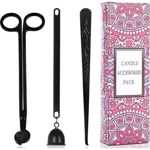 Aromatherapy wax care tool Three-piece candle extinguisher wick trimmer bulk candle accessory set moldes making de velas