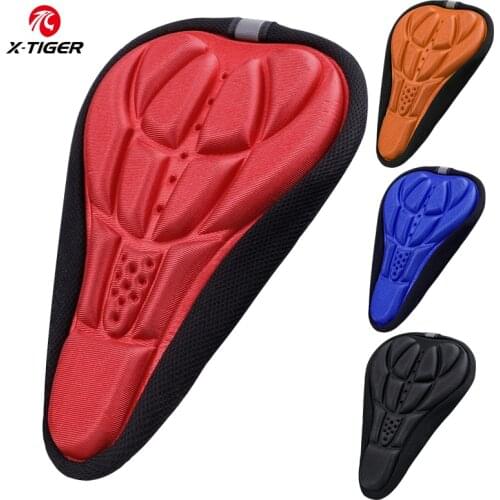 X-TIGER Sponge Bike Saddle Cushion 3D Breathable Road Bicycle Saddle Cover MTB Bike Portable Elastic Buckle Seat Accessories