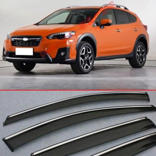 Window Wind Deflector Visor Rain/Sun Guard Vent For Subaru XV 2018 2019