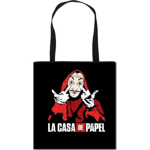 La Casa De Papel Women Shopping bag Bella Ciao Money Heist Handbag House of Paper Lacasa De Papel Large Capacity Shoulder bag