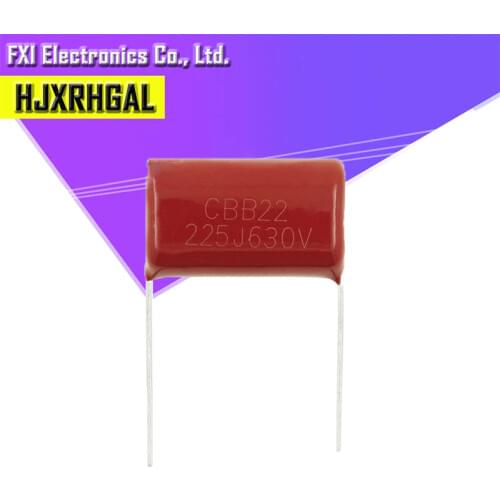 10PCS 630V225J Pitch 25MM 2.2UF 2200NF 225 630V CBB Polypropylene film capacitor new