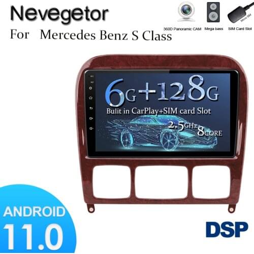128GB Android 11 CAR GPS Stereo Radio Multimedia player for Mercedes Benz S Class W220 S280 S320 S350 S400 S430 S500 S600