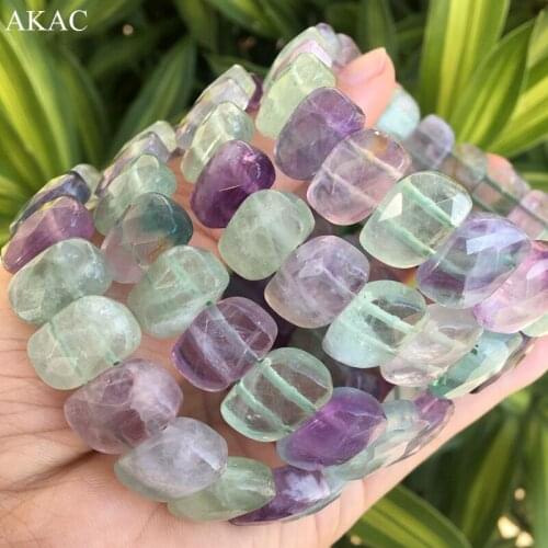 3bangles approx10*15mm natural faceted fluorite bangle for women bracelet or gift