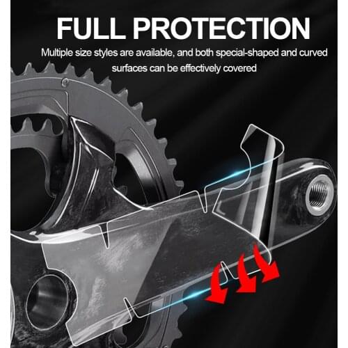 3 PCS Mountain Bike Crank Protective Film Universal Sprocket Crank Guard Anti-Collision MTB Road Vbke Crank Clear Stickers