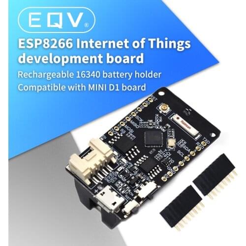 TTGO T-OI ESP8266 Chip Rechargeable 16340 Battery Holder Compatible With MINI D1 Development Board for arduino