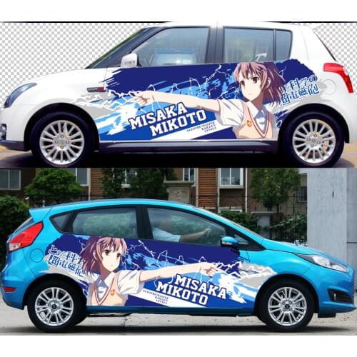Anime Itasha Sticker Misaka Mikoto Car Decals HD Printing Vinyl Rally Stickers Auto Door Body Drift Racing Decal Protective Film