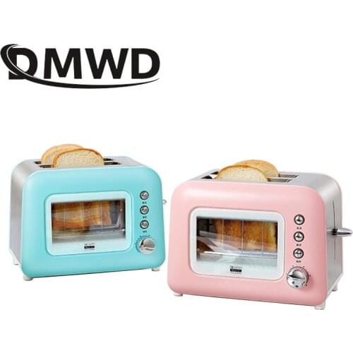 Automatic Electric Toaster Bread Croissants Baking Machine Stainless Steel Breakfast Sandwich Maker Toast Grill Oven 2 Slices EU