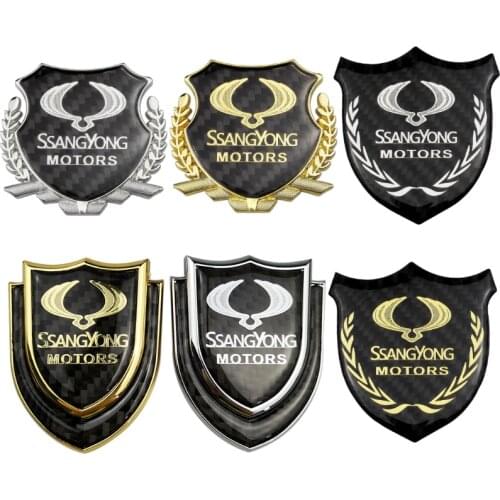 Car Badge Sticker for Ssangyong Rexton G4 2 Tivolan Kyron Chairman Musso Rodius Actyon Korando Tivoli Trunk Emblem Window Decals