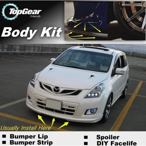 For Mazda 8 For Mazda8 MPV LW LY Bumper Lip / Front Spoiler Deflector For TOPGEAR Friends Car Tuning / Body Kit / Strip Skirt