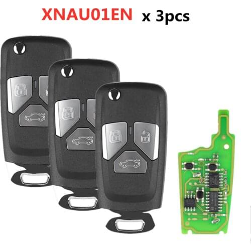 3pcs/lot XHORSE XNAU01EN for Audi Style Wireless VVDI Universal Flip Remote Key work with for VVDI Key Tool English Version