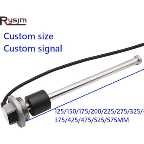 175/225/275/525/575mm Custom Size Boat Car Fuel Sending Unit Stainless Steel Water Level Sensor 0-190ohm 240-33ohm Fuel Gauges