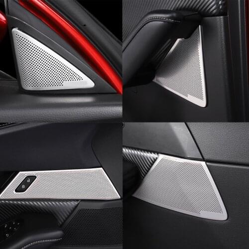 Car Door Audio Speaker Decor Loudspeaker Trim Sticker For Mazda CX-30 CX 30 CX30 2020 A Pillar Door Handle Audio Speaker Cover
