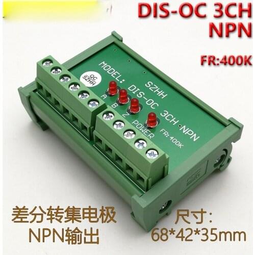 Servo Encoder Conversion Differential to Collector Differential to Single-ended Input and Output Isolation NPN Output