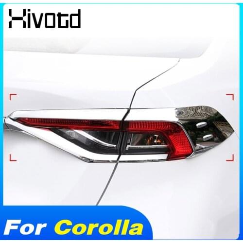Hivotd Rear Tail Light Cover Trim Exterior Decoration Frame Accessories Car Modification Parts For Toyota Corolla 2019 2020 2021