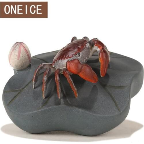 Yixing Tea Play Tea Pet Play Discoloration Crab Decoration Clay Teapet Aceessories