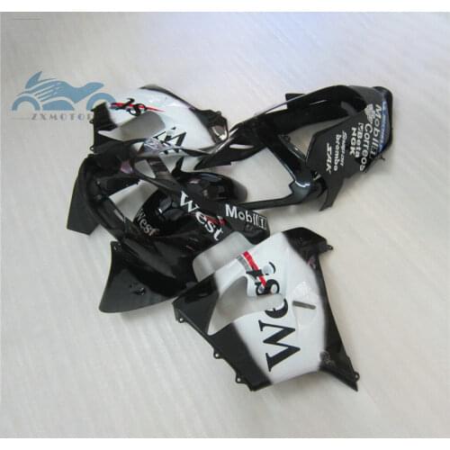 Custom full fairing kits for KAWASAKI Ninja ZX9R 2002 2003 ABS plastic Motorcycle fairings kit 02 03 ZX 9R black WEST bodyworks