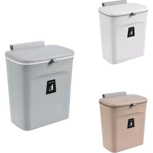 Kitchen Compost Bin for Counter Top or Under Sink, Hanging Small Trash Can with Lid,Mountable Indoor Compost Bucket