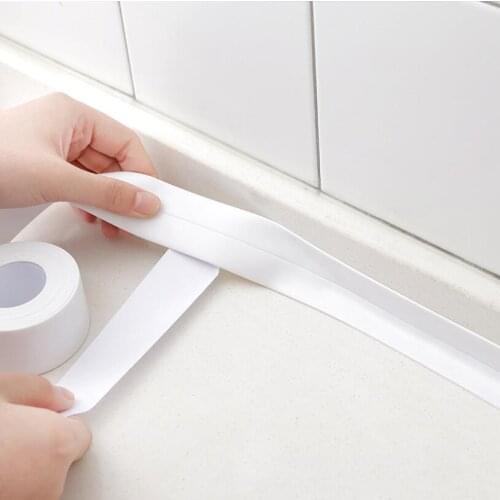 Waterproof Mold Tape White Tape Kitchen Bathroom Wall Sealing Tape 3.2mx2.2cm PVC Material Wall Sealing Tape Household Products