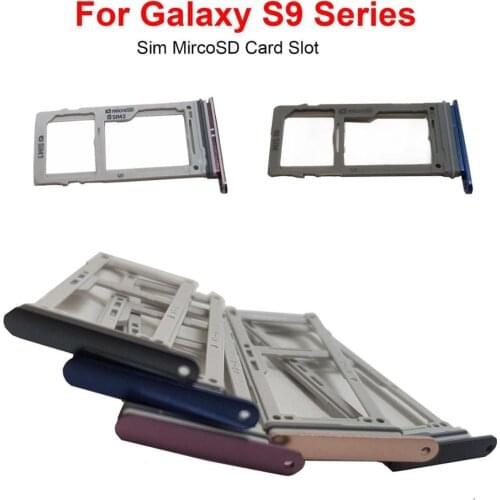 SIM Card Tray + Micro SD SimTray Slot For Samsung Galaxy S9 G9600 G960FD G960U G960 G960F S9 Plus G965F G965U G965FD G965