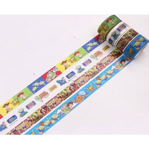 Cute Toy Story Woody Buzz Lightyear Alien Jessie Washi Tape Paper Stickers Hand Account Book Diary Adhesive Decoration DIY Toys