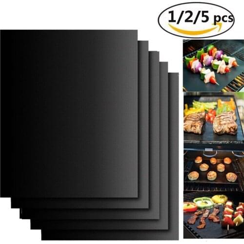 Outside Use Reusable Non-Stick BBQ Grill Mat Pad Baking Sheet Meshes Portable Outdoor Picnic Cooking Barbecue Tool