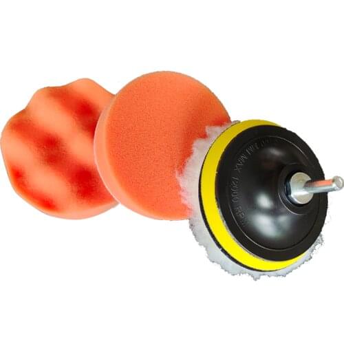 5Pcs/set Car Polishing Waxing Sponge Wheel Polishing Disc Kit Set Sponge Disc Pad For Car Polisher Polishing Buffing Auto