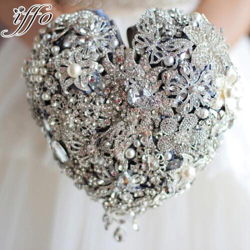 New products, bridal bouquets, wedding bouquets, jewelry bouquets, bouquets, luxury, dazzling, silver flowers, free shipping