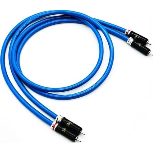 Single Crystal Copper + Silver Plated RCA Cable G3 Two-core Shielded HiFi Audio Line