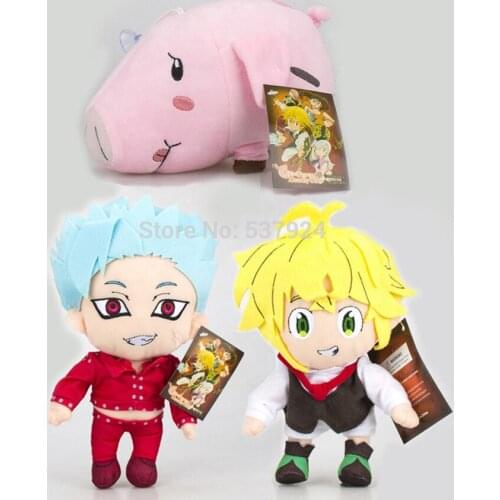 New 10Pcs The Seven Deadly Sins Meliodas Ban Hawk 8" 20CM Plush Doll Pendant