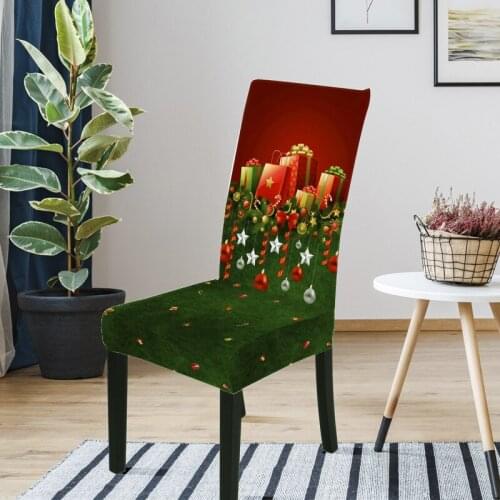 Christmas Series Home Dining Chair Cover Four Seasons Dining Chair Cover Elastic chair cover restaurant chair cover banquet