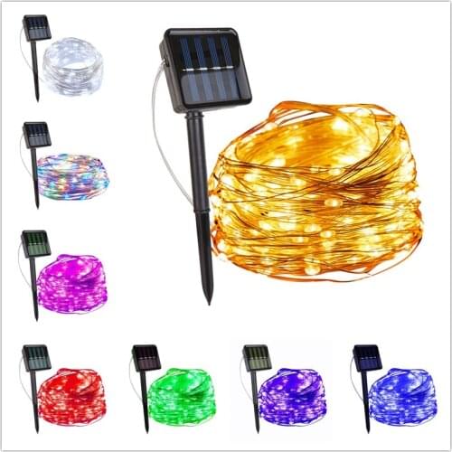 LED Outdoor Solar Lamp String Lights Fairy Lights Christmas Garland Lights Solar Garden Waterproof 5m 10m 20m 30m Garland Decor