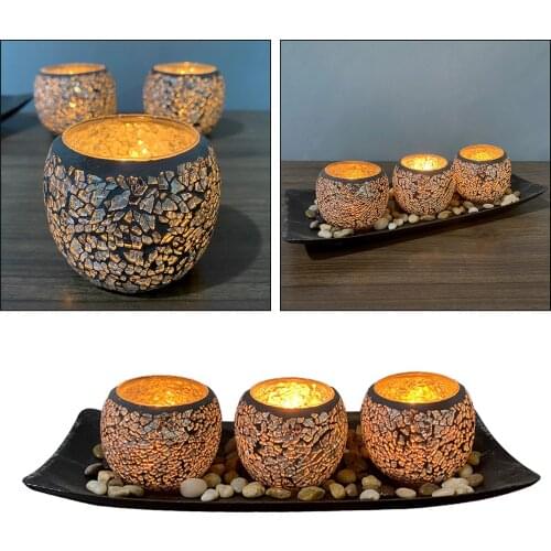 Glass Candlestick Classical Bar Party Candle Holder Tea Light Candles Cup Creative Home Ornament Decorative Gifts