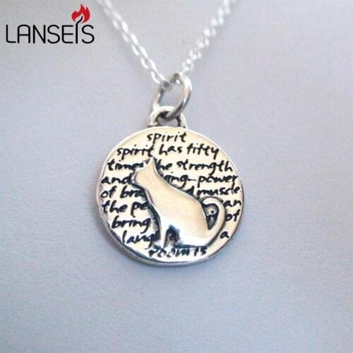 20pcs Inspirational Cat Charm Necklace15mm