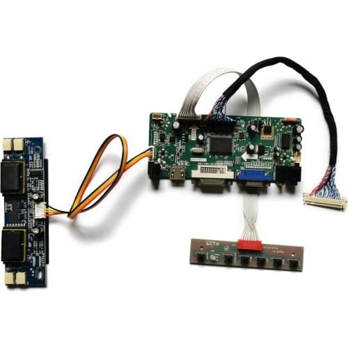 VGA+DVI 4CCFL M.NT68676 display controller board kit 1280*1024 LVDS 30-Pin For CLAA190EA03/CLAA170EA02/07/CLAA170ES01 panel