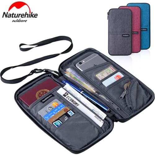 Naturehike Unisex Waterproof Multi Function Outdoor Sports Travel Wallet Bag For Cash Passport Cards Travel Hiking Purse