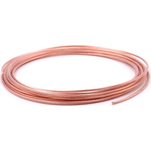 High Purity PTFE OCC Wire Diameter 1.5mm 2mm 4mm 6mm Cable DIY Copper Power Cord Hifi Audio Amplifier Upgrade Line 19 Stands