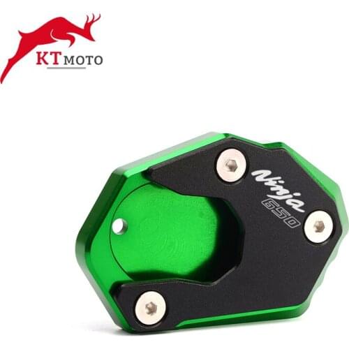 Motorcycle CNC High quality Kickstand Foot Side Stand Extension Pad Support Plate For Kawasaki Ninja 650 NINJA650 2017-2019
