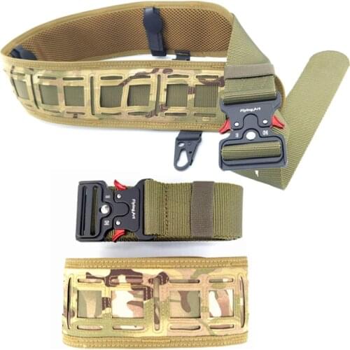 Molle Tactical Belt War Battle Nylon Girdle Adjustable Train Waist Support Paintball Airsoft Hunting Military Bag Carrier Belt