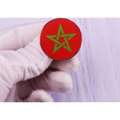 Morocco National Flag Pin Button Badge