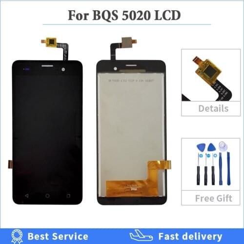 100%Tested High Quality LCD Display For BQ BQS-5020 BQS 5020 Strike LCD Display With Touch Screen Digitizer Assembly with Tools