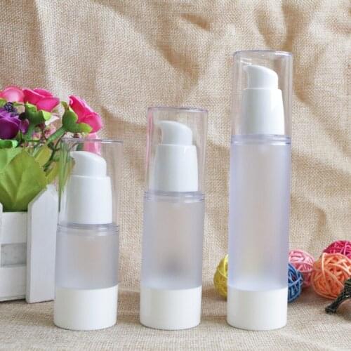 15ml 30ml 50ml Refillable Portable Travel Frosted Shampoo Bottle Makeup BB CC Cream Liquid Empty Cosmetic Containers 10pcs/lot