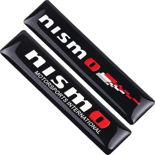 2Pcs Car styling 3D NISMO Auto Car Stickers Badge Emblem Car-Sticker For Nissan Tiida Teana Skyline Juke X-trail Almera Qashqai