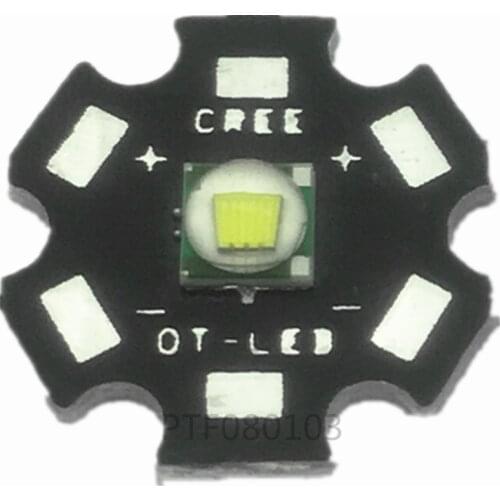 20PC CREE XML XM-L T6 LED U2 10W White High Power LED Emitter Diode with 16mm 20mm Black or White PCB for Flashlight