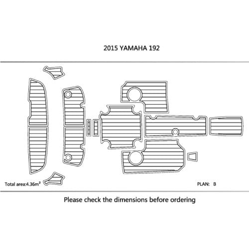 2015 YAMAHA AR192 Cockpit Faux teak Non slip floor 1/4" 6mm EVA Teak Decking